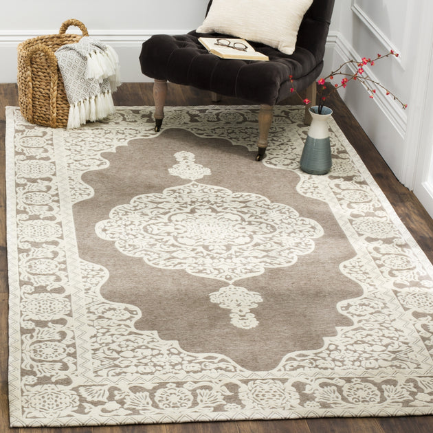 Safavieh Marbella MRB615 Area Rug Light Grey / Ivory 2