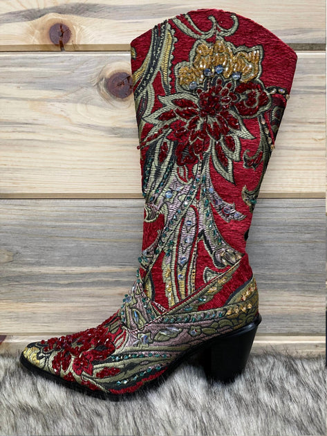 Helen's Heart Crystal Embellished Boot Multi US 6 6