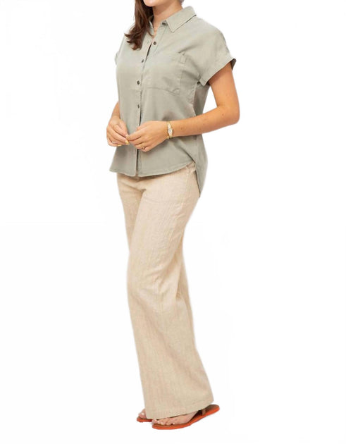 ALLIE ROSE Elyna Wide Leg Pants Beige Small 3