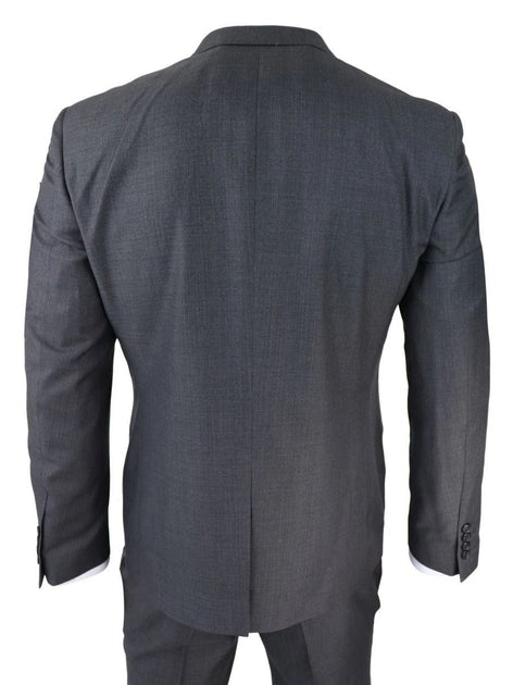 Oliver Tweed 3 Piece Suit Charcoal Grey US 44 Regular 4