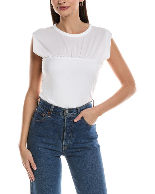 rag & bone Jersey Banded Top White XXS 2