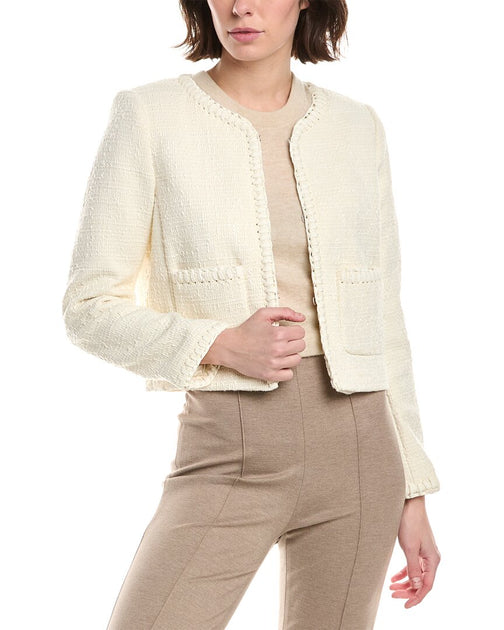 rag & bone Cheyenne Tweed Wool-Blend Jacket White US 6 2