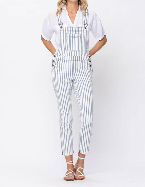 Judy Blue Boyfriend Overalls White Large 2
