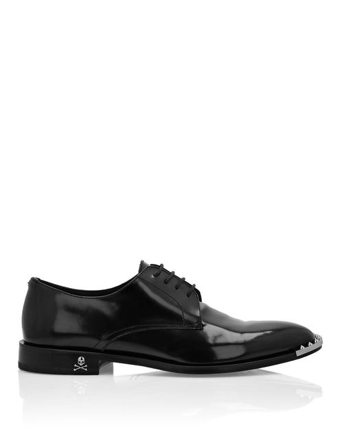 Philipp Plein Leather Derby Shoes Black EU 48 3