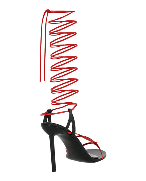 Salvatore Ferragamo Azha X5 Wrap Tie Heels Black US 7 6