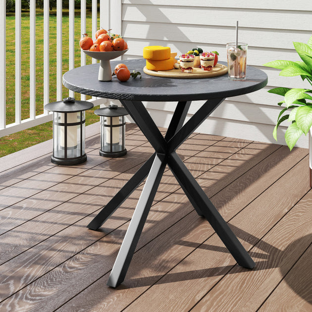 Hivvago Patio Bistro Table Grey 3