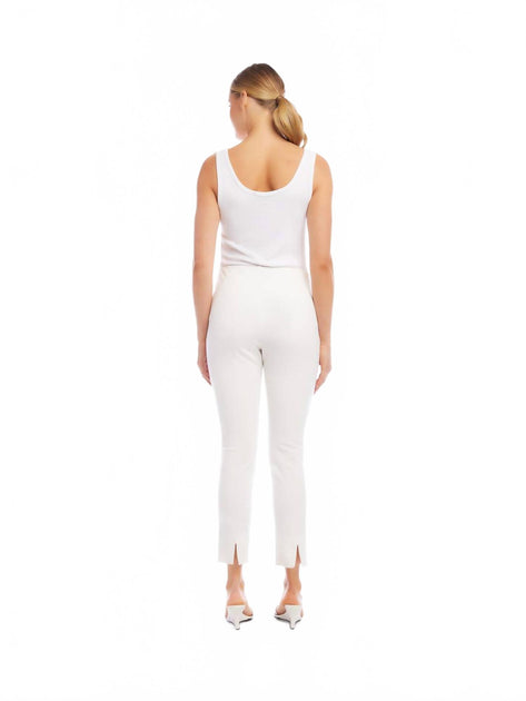Fifteen Twenty Pull On Ankle Slit Pants Blanc Small 4