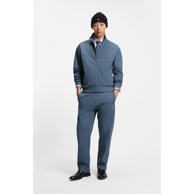 Hugo Boss Cotton-blend Sweatshirt Drop-needle Stripe Blue XLarge 3
