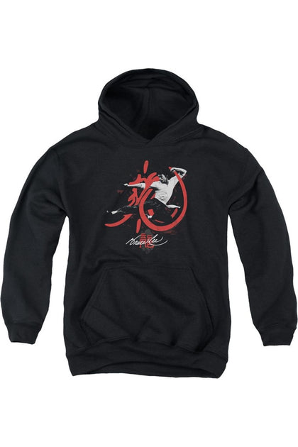 Gildan Bruce Lee High Flying Youth Pullover Hoodie Black Large 2