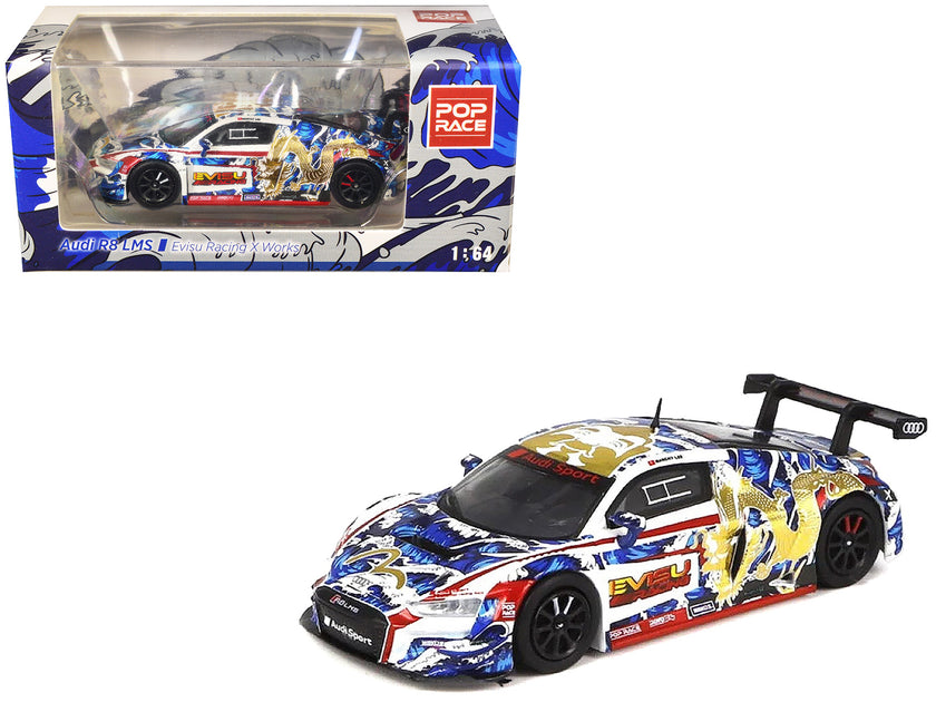 Pop Race Audi R8 LMS Evisu Racing X Works Blanc 1/64 2