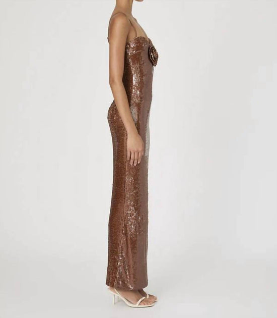FRENCH CONNECTION Beatrice Sequin Strappy Corsage Maxi Dress In