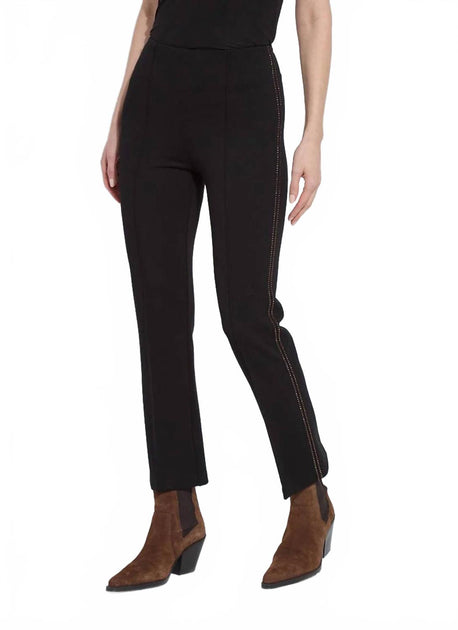 Lysse Elysse Crystal Embellished Ankle Jeans Black XLarge 2