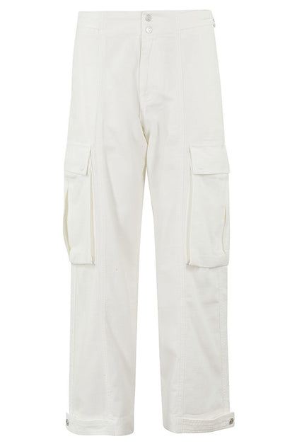 FRAME Wide Leg Cargo Jeans White 31 2
