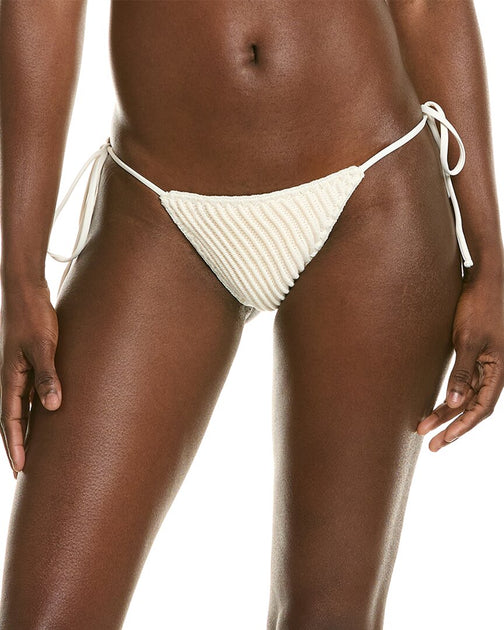 WeWoreWhat V-Neck Tie Bikini Top White X-Small 2