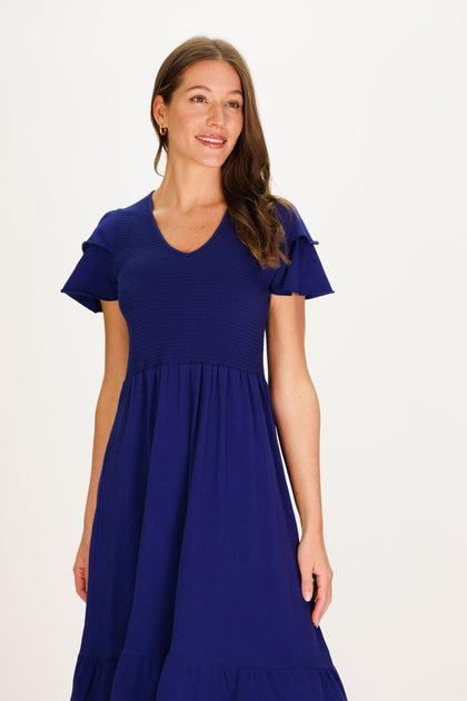 Duffield Lane Mattie Dress Blue Large 3