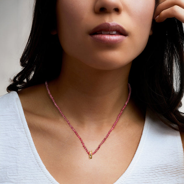 Ross-Simons Diamond Rhodolite Garnet Rolling Charm Pink 3