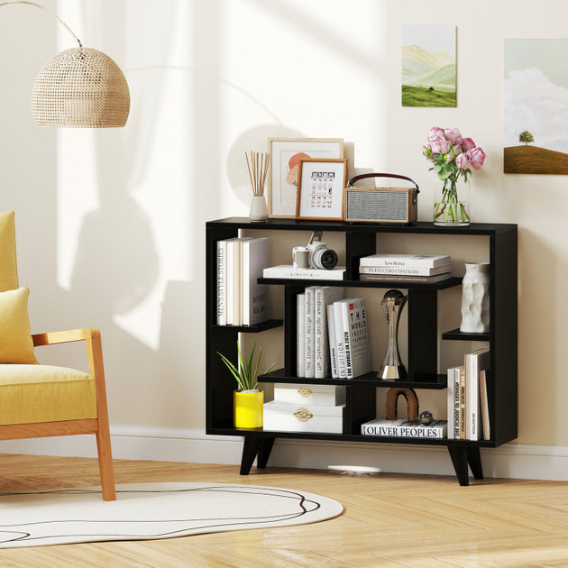 Hivvago Geometric Bookcase Black/White 4