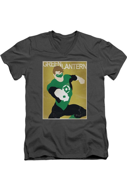 Gildan DC Comics Simple Gl Poster V-Neck T-Shirt Black Small 2