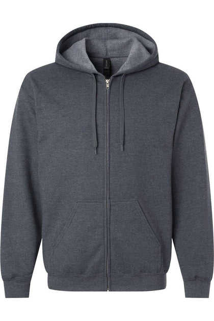 Gildan Softstyle Full-Zip Hooded Sweatshirt Grey Medium 4