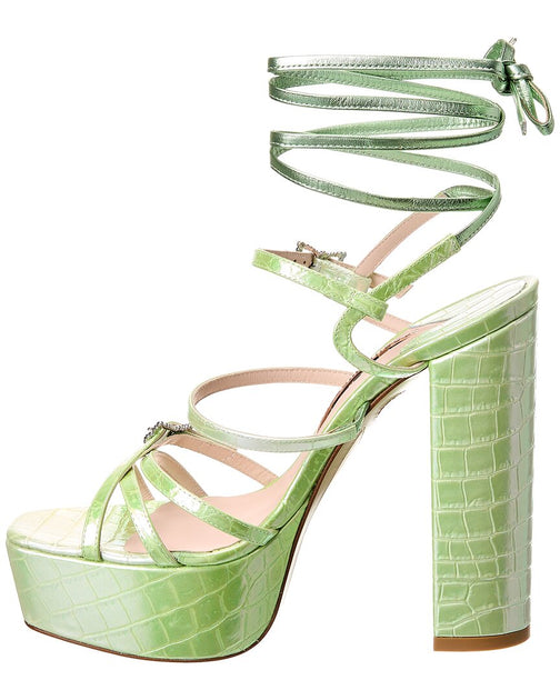 Sophia Webster Venus Leather Platform Sandal Purple EU 37 3