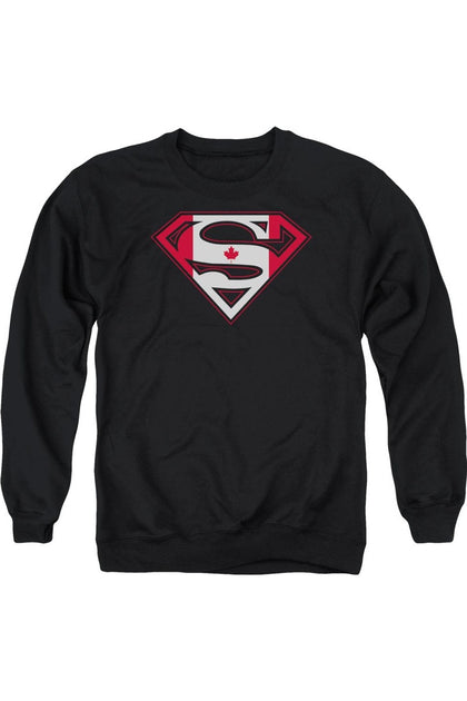 Gildan Superman Canadian Shield Crewneck Sweatshirt Black XXXL 2