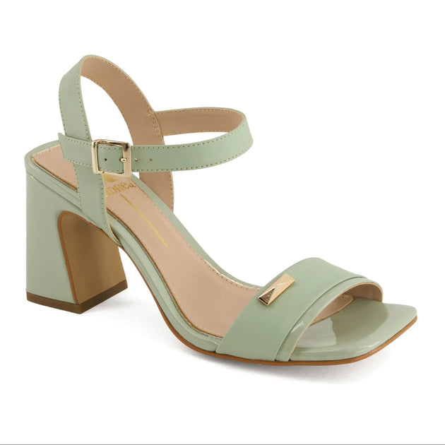 Andrea Block Heel Sandal Green US 6 2