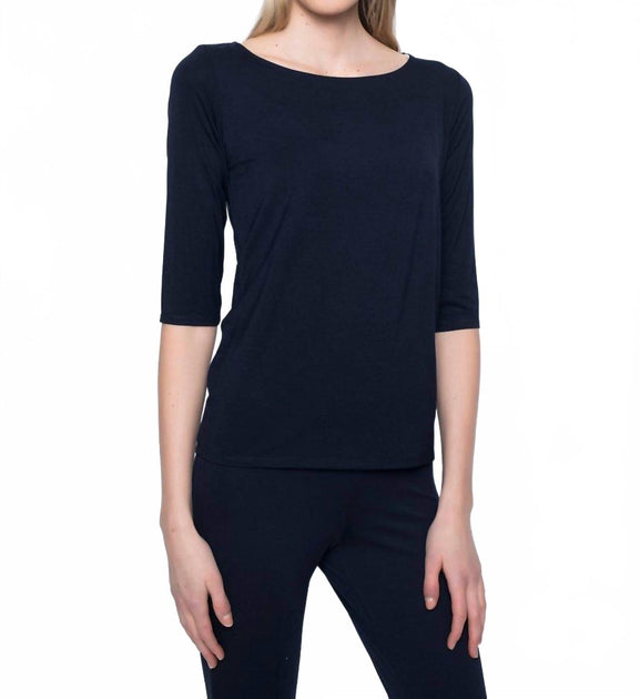 PICADILLY Boat Neck Top Black XLarge 3