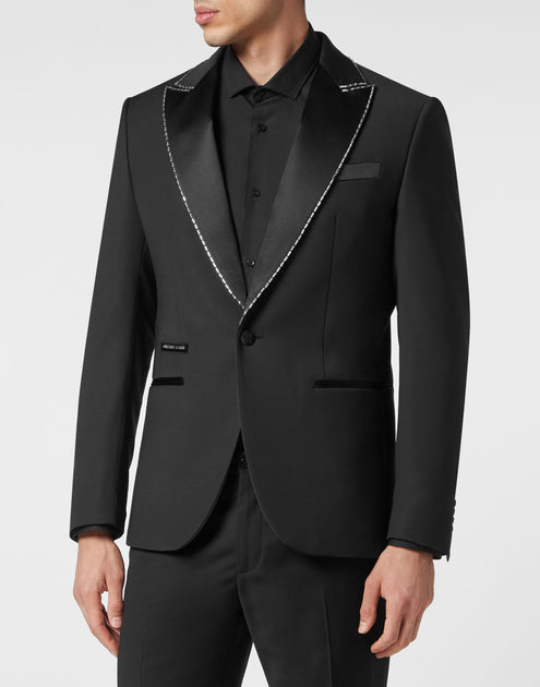 Philipp Plein Wool Blazer Lord Fit Black EU 54 6