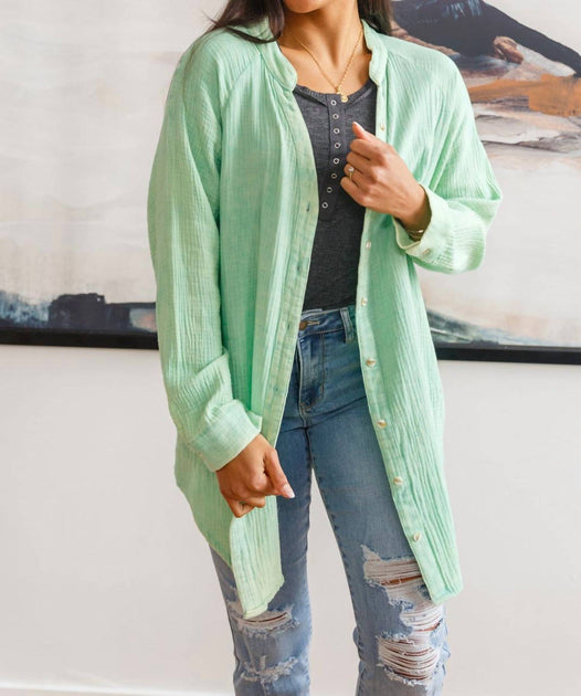 White Birch Corey Top Green Medium 2