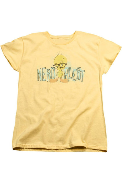 Gildan Looney Tunes Nerd Alert T-Shirt Gelb Medium 2