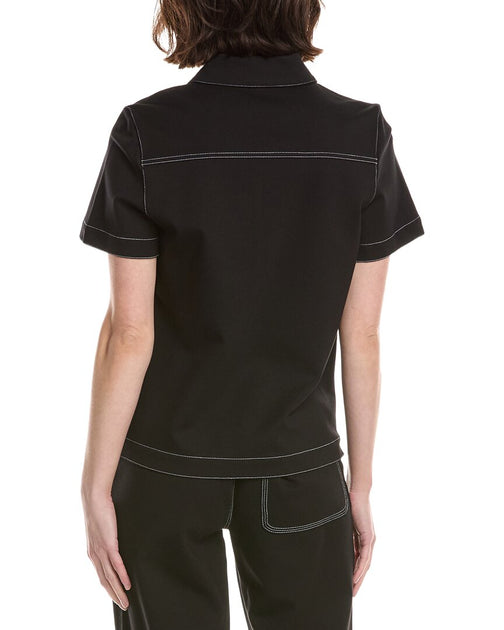 rag & bone Irina Polo Shirt Black S 3