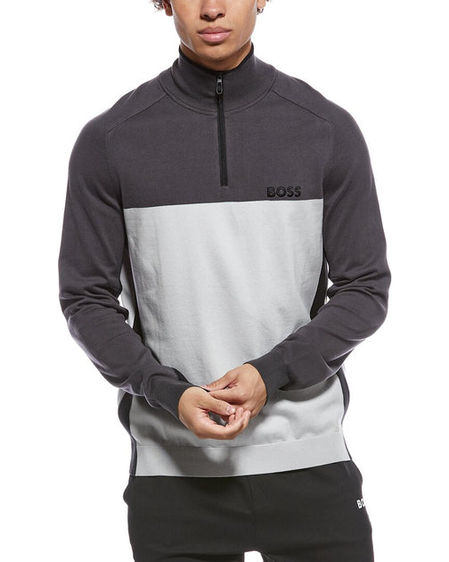 Hugo Boss Hydro 1/4-Zip Pullover Grey Large 2