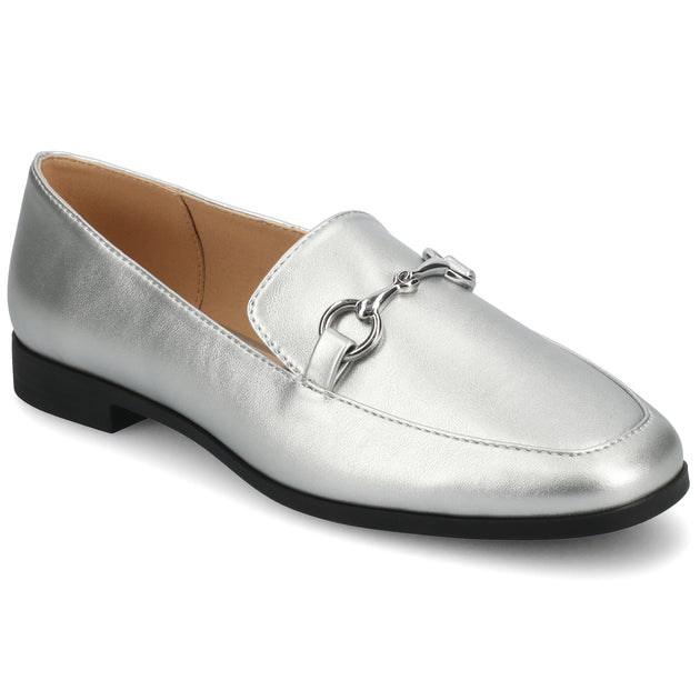Journee Collection Lacie Slip-On Loafer Silver US 9.5 2