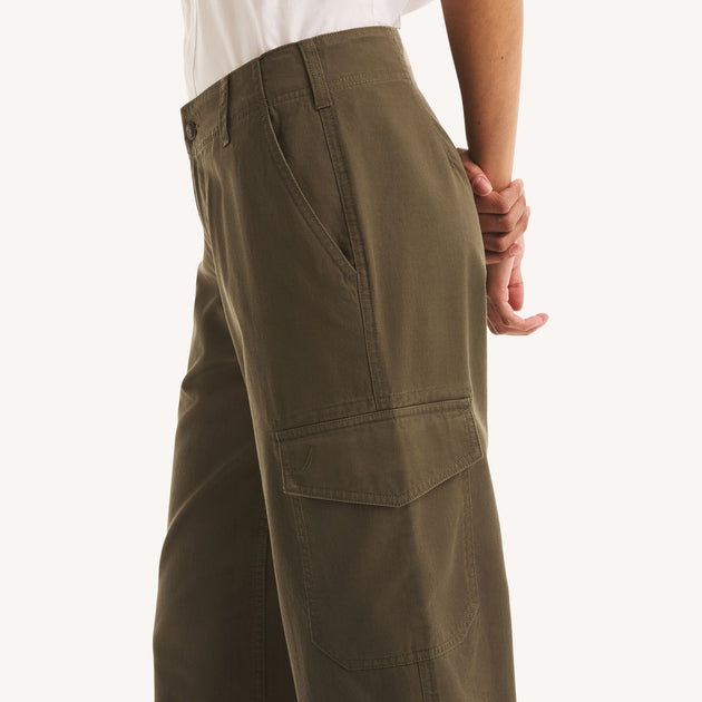 Nautica Damen Relaxed Cargo Hose Grün US 8 Regular 4