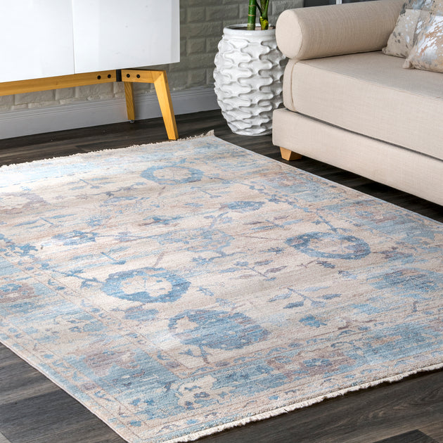 Nuloom Vintage Brandi Floral Fringe A...