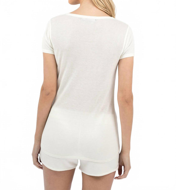 LEIMERE Feather Tee Weiß XS 4