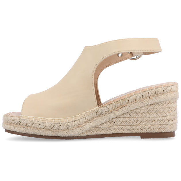 Journee Collection Crew Wedge Sandal Blue US 7.5 3