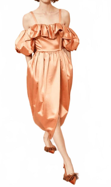 Ulla Johnson Lelita Midi Dress Beige US 0 3