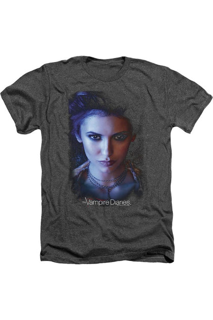 Gildan Vampire Diaries Elena Adult Heather Tee Grau XLarge 2