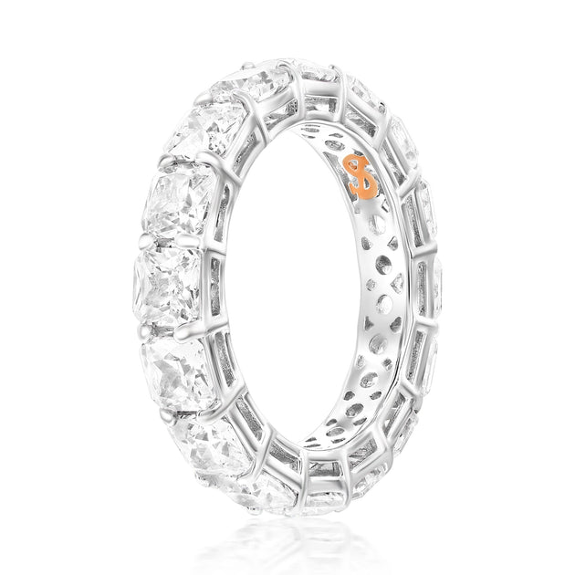 Suzy Levian Eternity Band Sterling Silver White US 5 4