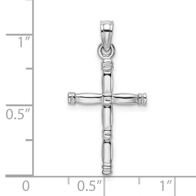 Diamond2Deal Cross Charm Pendant Silver 5