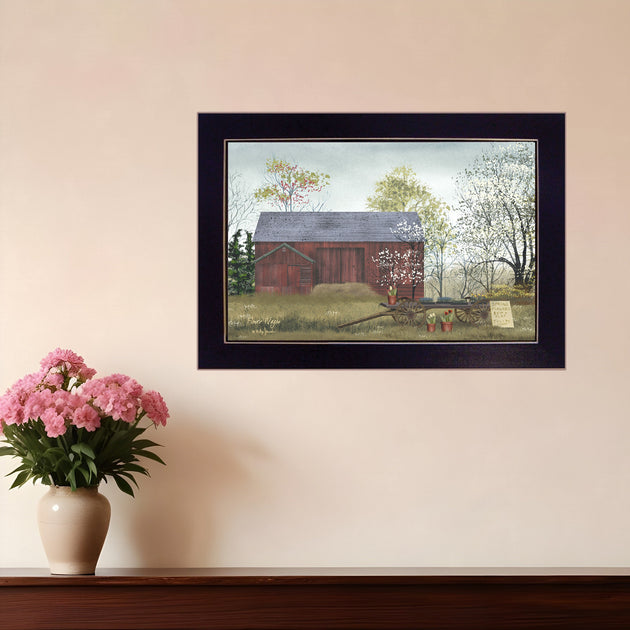 Hivvago Flower Wagon 1 Framed Print Black 2