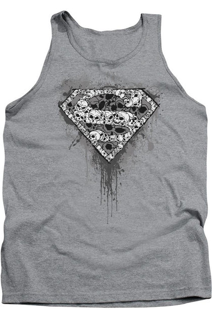 Gildan Superman Many Super Skulls Tank Top Multi Medium 2