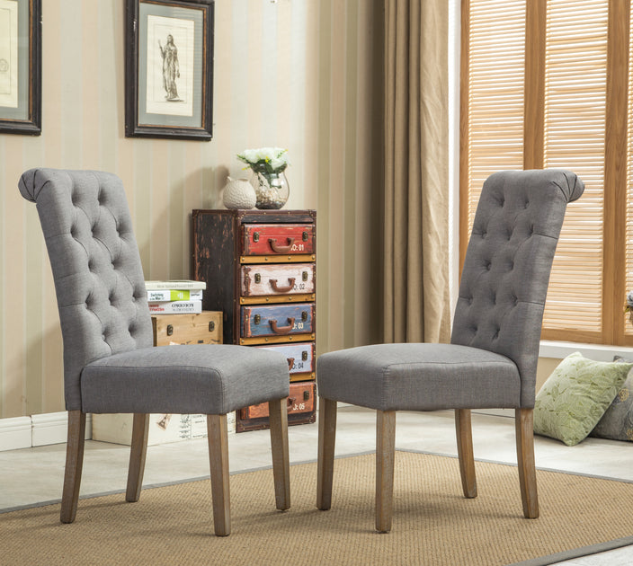 Streamdale Solid Wood Tufted Parsons Dining Chair 5