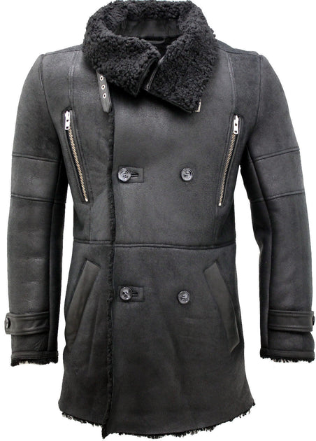 Infinity Candon Mens Sheepskin Coat Black XSmall 2