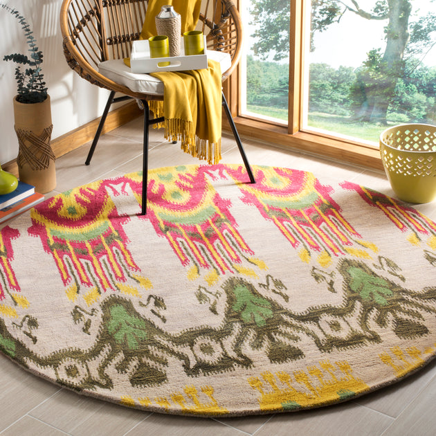Safavieh Ikat IKT464 Area Rug Beige/Yellow 4