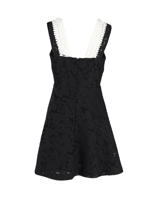 sandro embroidered mesh detail dress Sandro