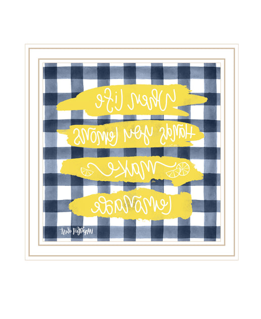 Hivvago Make Lemonade Framed Print Wall Art White 4