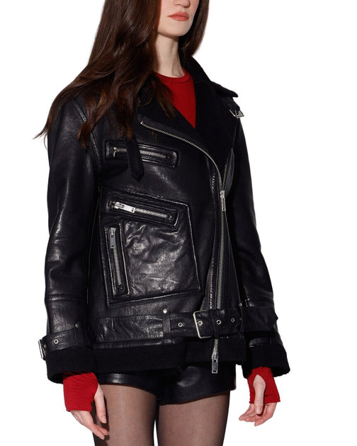 Walter Baker Celine Leather Jacket Black Medium 4