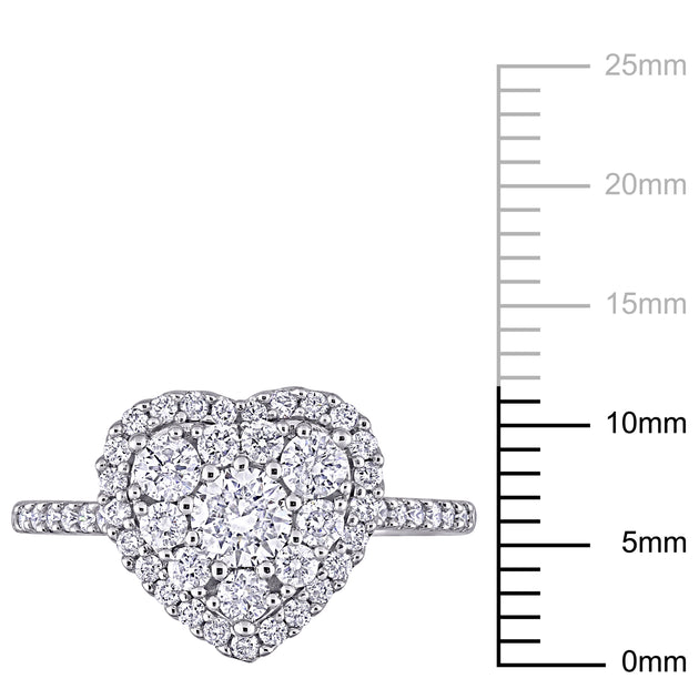 Mimi & Max Halo Engagement Ring White Gold US 6 4